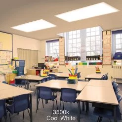 4 ft. x 2 ft. 3000K 3500K 4000K 5000K Max 6250 Lumens Integrated LED Panel Light 120-277V Drop Ceiling Light (12-Pack) by ETi -ETi Sales white eti led panel lights 64224302 12pk 4f 1000