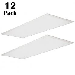 4 ft. x 2 ft. 3000K 3500K 4000K 5000K Max 6250 Lumens Integrated LED Panel Light 120-277V Drop Ceiling Light (12-Pack) by ETi
