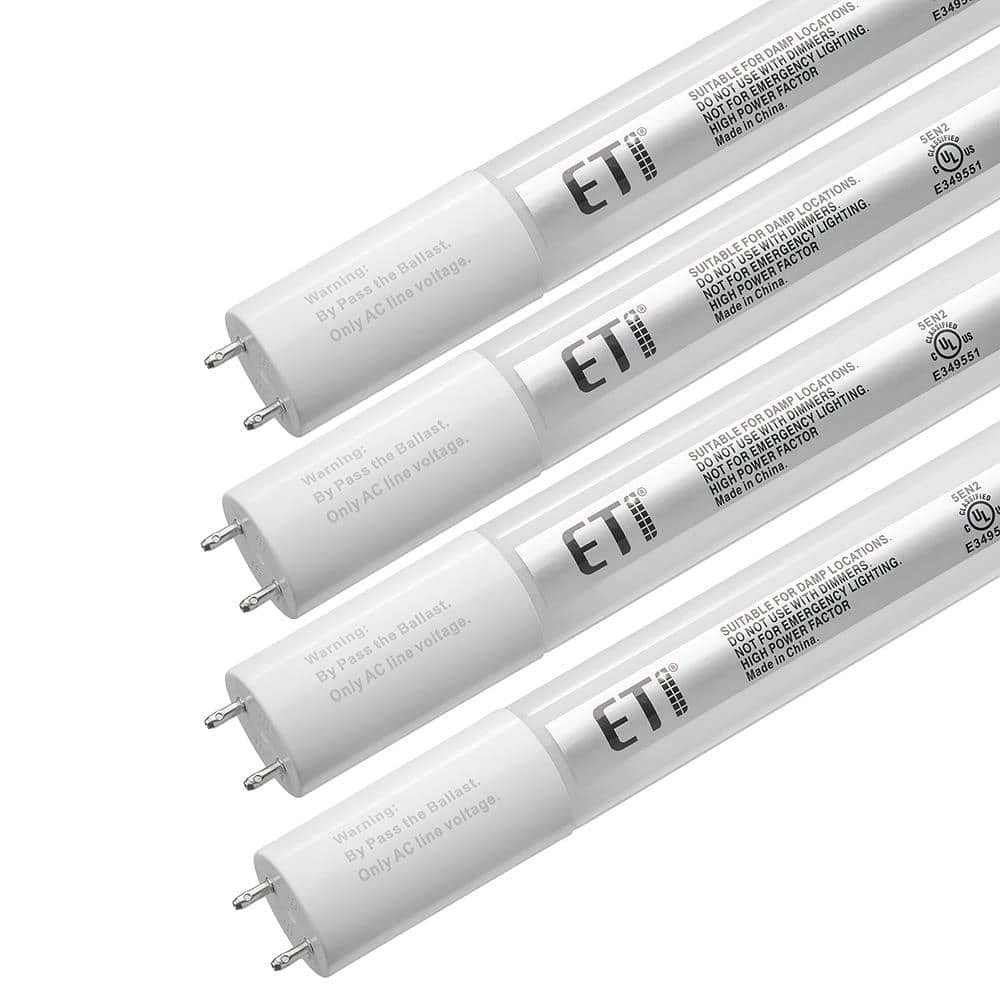 48-Watt 4 ft. Linear LED Tube Light Bulb Retrofit Conversion Kit Replaces 8 ft. T8 T12 Fluorescent Bulb 7200 Lumen 5000K by ETi 7 48-Watt 4 ft. Linear LED Tube Light Bulb Retrofit Conversion Kit Replaces 8 ft. T8 T12 Fluorescent Bulb 7200 Lumen 5000K by ETi - Image 7