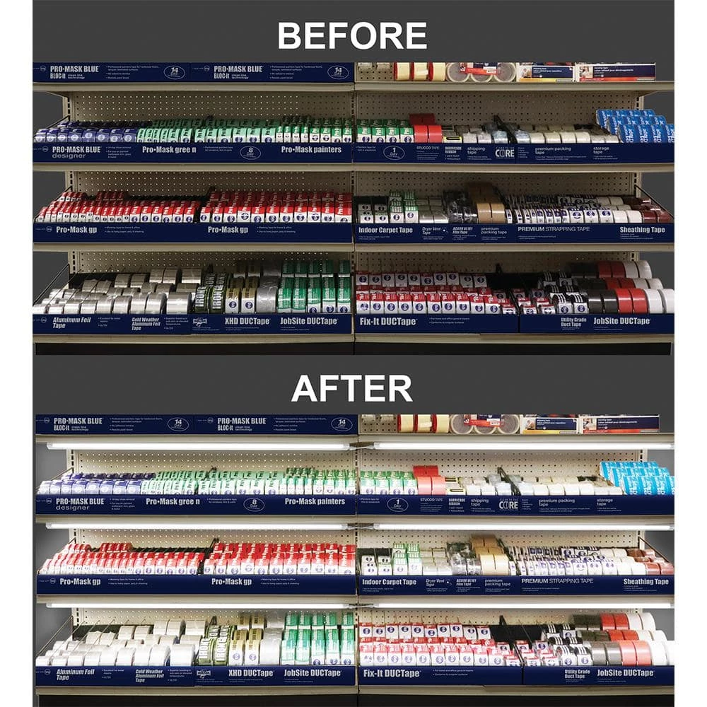 40 in. 64-Watt Equivalent Ultra Slim Magnetic Plug-in Intergrated LED White Strip Light Fixture 5000K 1000 Lumens 3 40 in. 64-Watt Equivalent Ultra Slim Magnetic Plug-in Intergrated LED White Strip Light Fixture 5000K 1000 Lumens - Image 3