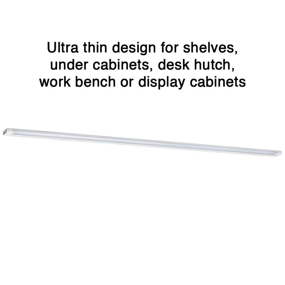 40 in. 64-Watt Equivalent Ultra Slim Magnetic Plug-in Intergrated LED White Strip Light Fixture 5000K 1000 Lumens 6 40 in. 64-Watt Equivalent Ultra Slim Magnetic Plug-in Intergrated LED White Strip Light Fixture 5000K 1000 Lumens - Image 6