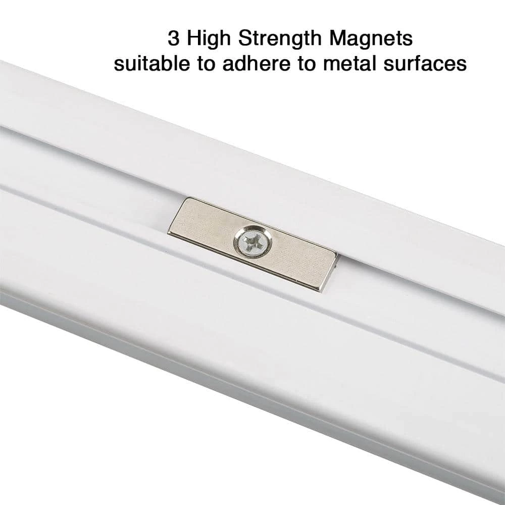40 in. 64-Watt Equivalent Ultra Slim Magnetic Plug-in Intergrated LED White Strip Light Fixture 5000K 1000 Lumens 7 40 in. 64-Watt Equivalent Ultra Slim Magnetic Plug-in Intergrated LED White Strip Light Fixture 5000K 1000 Lumens - Image 7