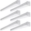 4 ft. 100-Watt Equivalent Integrated LED White Strip Light Fixture 5000K Linkable High Output 5000 Lumens (6-Pack) by ETi