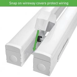 VersaStrip 4 ft. 440-Watt Equivalent Integrated LED White Commercial Strip Light Fixture 11000 Lumens (2-Pack) by ETi -ETi Sales white eti strip light fixtures 54598142 1f 1000