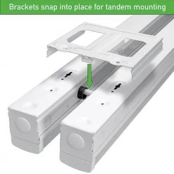 VersaStrip 4 ft. 440-Watt Equivalent Integrated LED White Commercial Strip Light Fixture 11000 Lumens (2-Pack) by ETi -ETi Sales white eti strip light fixtures 54598142 44 1000