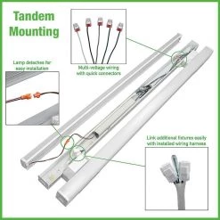 VersaStrip 4 ft. 440-Watt Equivalent Integrated LED White Commercial Strip Light Fixture 11000 Lumens (2-Pack) by ETi -ETi Sales white eti strip light fixtures 54598142 4f 1000