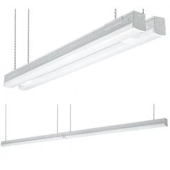 VersaStrip 4 ft. 440-Watt Equivalent Integrated LED White Commercial Strip Light Fixture 11000 Lumens (2-Pack) by ETi -ETi Sales white eti strip light fixtures 54598142 c3 1000