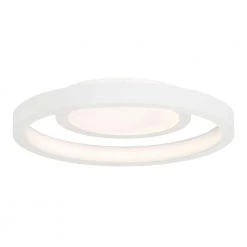 Knock Out 14 in. 1-Light White LED Flush Mount by George Kovacs